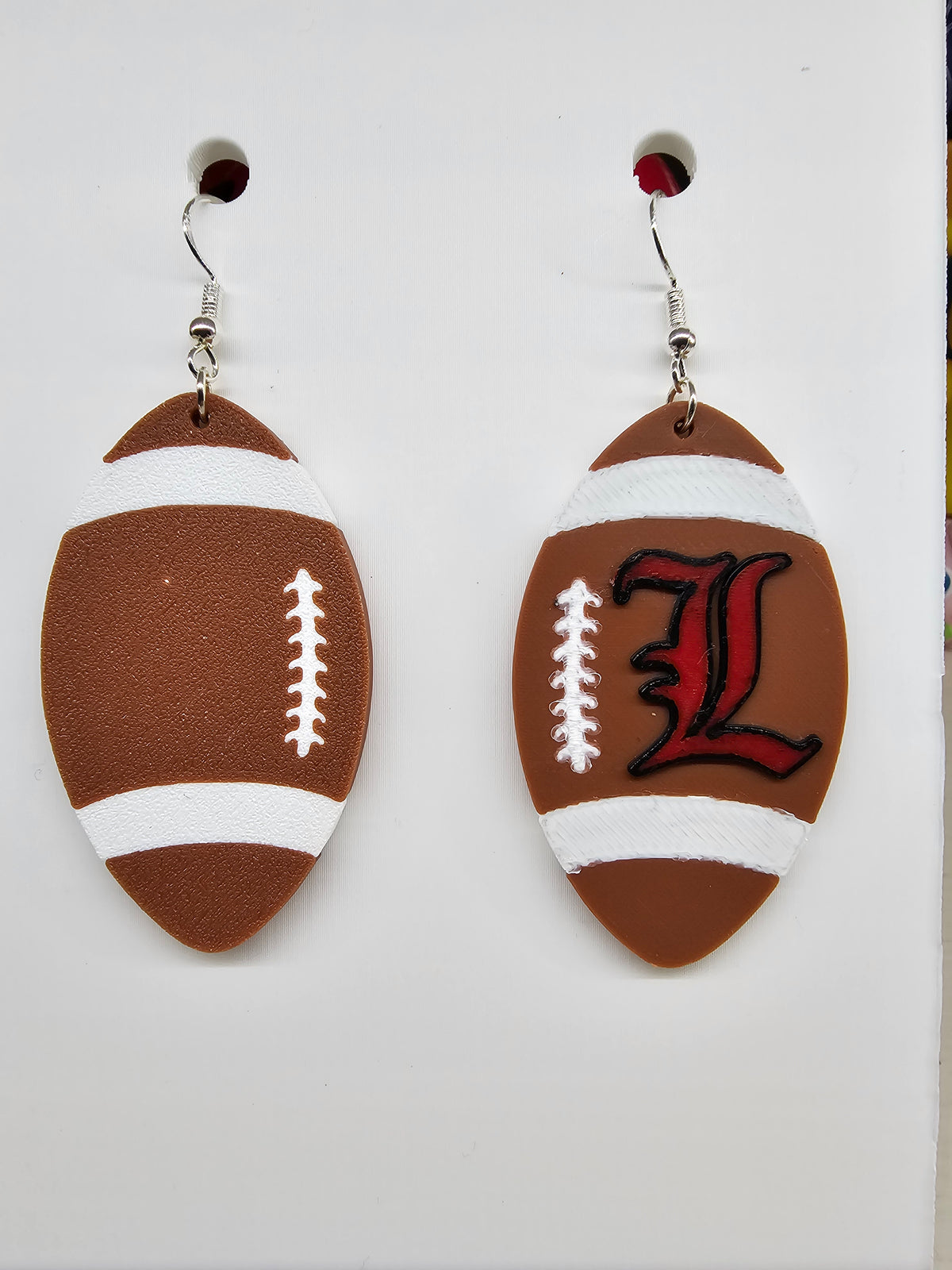 G.W. Long Football Earrings
