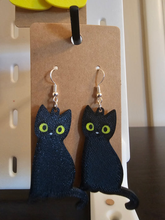 Black Cat Earrings