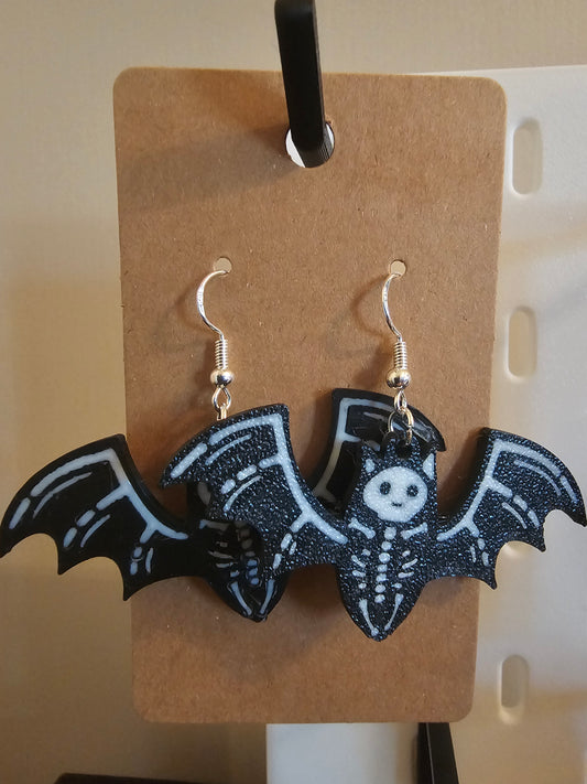 Bat Skeleton Earrings